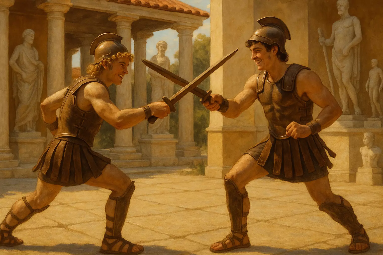 20250525_1352_Achilles and Patroclus Sparring_simple_compose_01jw3mh106eraszm7k89sm0jbt.webp