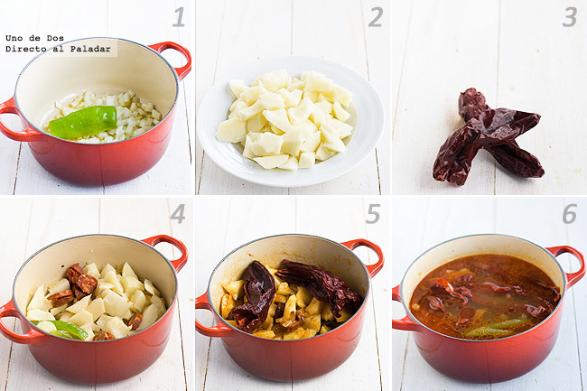 Receta de patatas a la riojana paso a paso