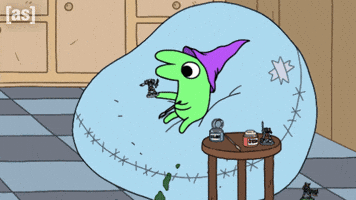Painting Sitting GIF by Adult Swim